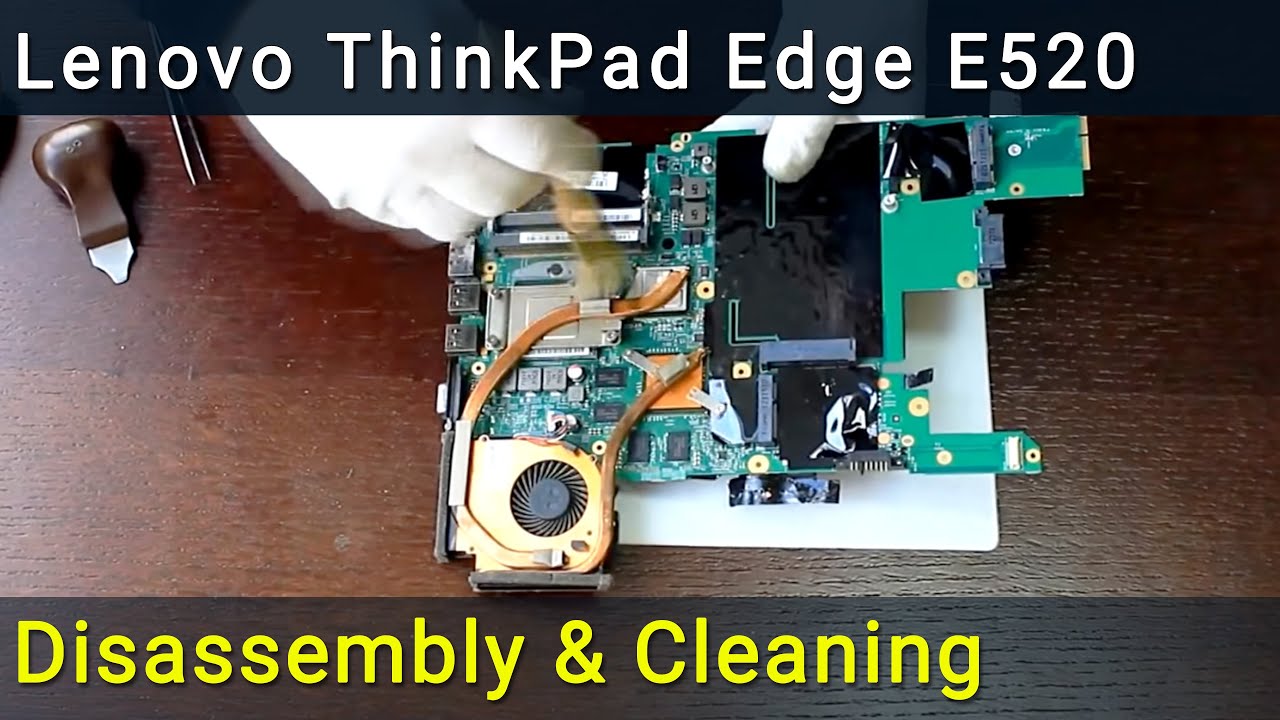 to disassemble and fan cleaning laptop Lenovo ThinkPad E525 - YouTube