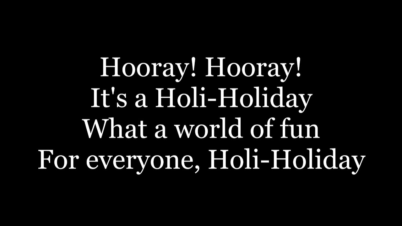 Boney M   Hooray Hooray Its A Holi Holiday  lyrics 