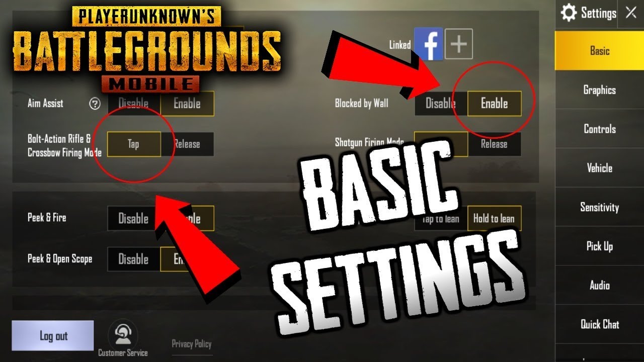 PUBG MOBILE BASIC SETTINGS | BEST SETTINGS FOR GOOD AIM AND EASY WINNING IN  PUBG [MUST WATCH] - 