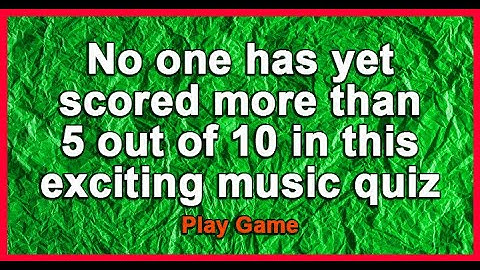 Music Quiz For Smart People