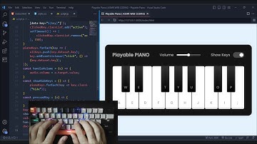 ASMR Programming - Playable PIANO in HTML CSS & JavaScript - No Talking