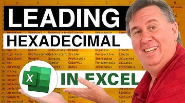 Excel - Convert to Hexadecimal with Leading Zeroes - Episode 766