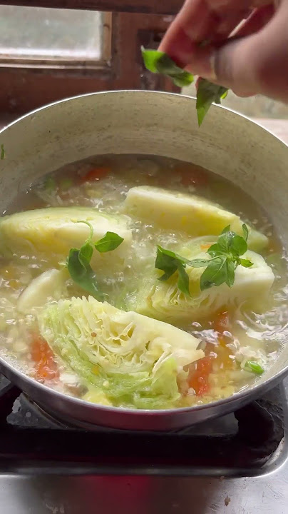 Kubis rebus yang sehat dan lezat 🥬 #resep #makanan #memasak #videoviral #shorts