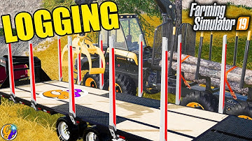 FS19 - LOGGING TRAILER $9,000 FDR LOGGING FARMING SIMULATOR 19