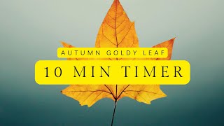 10 minute Timer with Calm Piano Music | Countdown Timer  with Autumn Leaf Falling