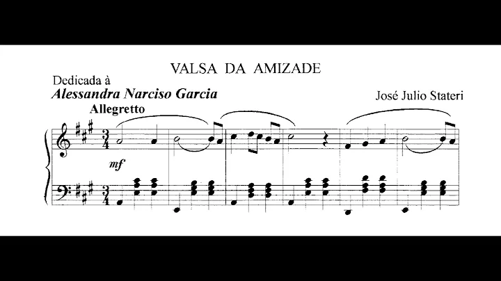 Jos Julio Stateri - Valsa da amizade (Valdilice de Carvalho, piano)