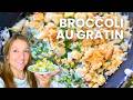 Cheesy Broccoli Au Gratin Casserole || Creamy, Comforting &amp; Easy Side Dish Recipe