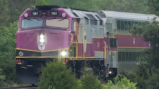 MBTA F40PH-3C #1061 at John Mahar Highway with another horn salute!