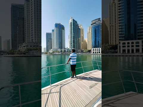 Luxury Yacht ride through Dubai Marina, Dubai #shorts #dubai