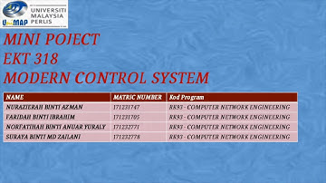 AUTOMATIC VEHICLE CONTROL SYSTEM | EKT318 | MODERN CONTROL SYSTEM