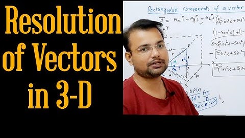 Rectangular Components of a Vector in Three Dimensions_Resolution of Vectors in Three(3-D)Dimensions