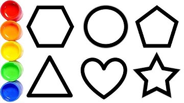 Shapes drawing for kids, Learn 2d shapes, colors for toddlers, Preschool Learning part - 2