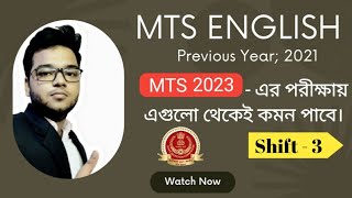 MTS - English Question - SET 3 - Previous Year Paper Analysis - for 2022 & 2023 Aspirants - PDF Link