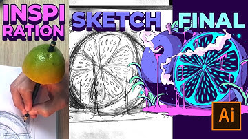 Creating a Juicy Intergalactic Orange Fruit Illustration in Adobe Illustrator CC - Speed Art Process