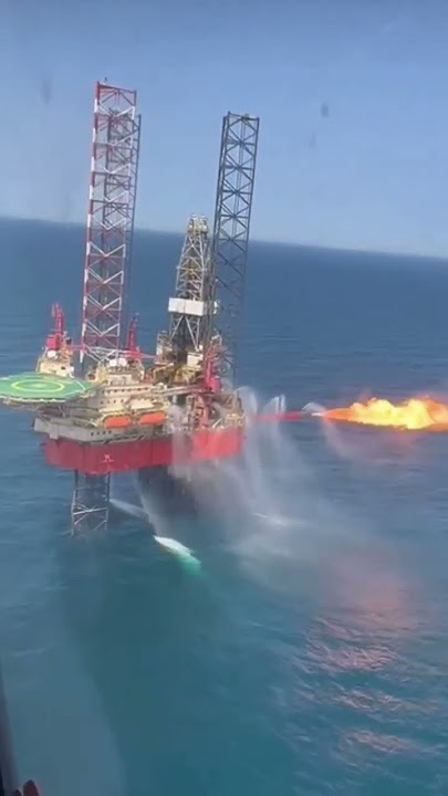 Pengeboran minyak bumi | Gas buang nya menandakan rig sedang operasi dan ada minyak 🛢️⛽️#oilrig