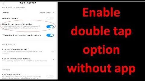 How to enable double tap to wake up on any android phone without root/no apps required in hindi 2021
