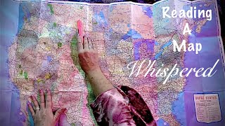 ASMR Reading United States Map (Whispered) Paper crinkles, cat play screenshot 5