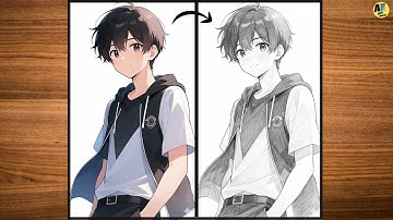 How to Draw a Cute Anime boy Step by Step | Easy Pencil Drawing Tutorial |Boy drawing for beginners