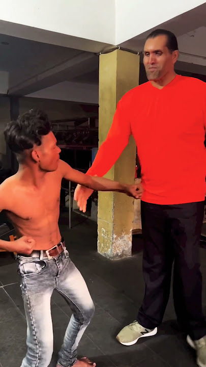the great khali fight with boy 😱|| WWE King 👑 #shorts #thegreatkhali
