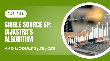 Single Source Shortest Path, Dijkstra’s Algorithm | CST306 | AAD MODULE 3 | KTU | Anna Thomas