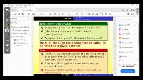 Curve fitting Lecture 1