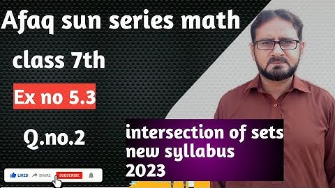afaq sun series math class 7 ex no 5.3 Q.no 2.new syllabus 2023