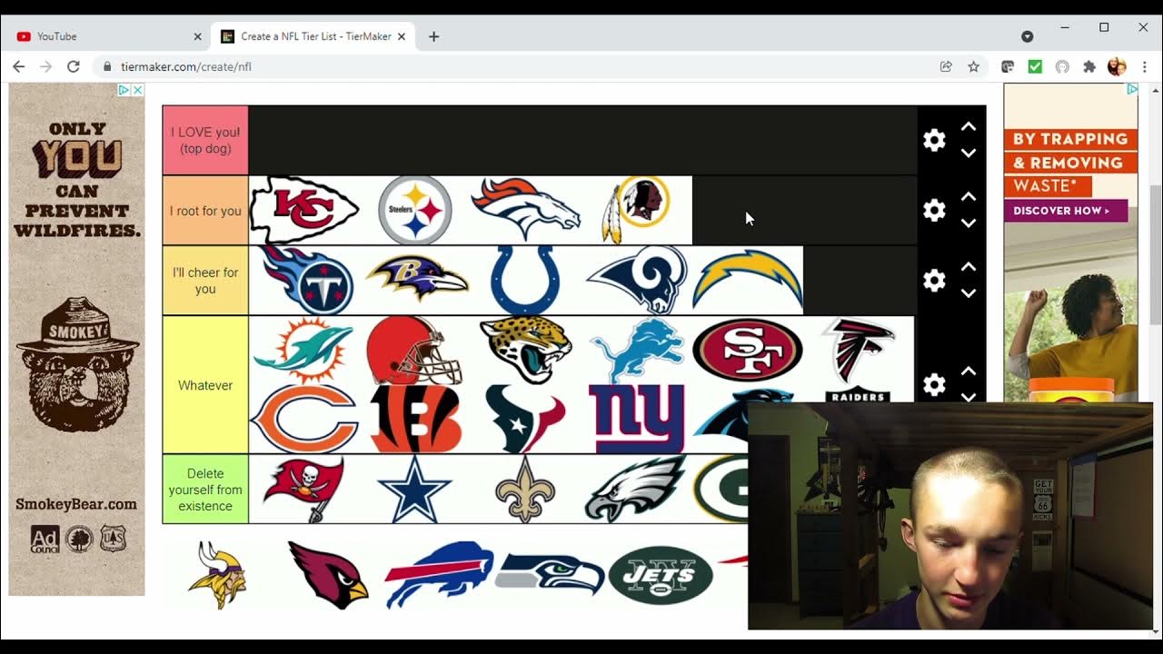 Favorite NFL Teams Tier List! The Vikings (and extras) with John