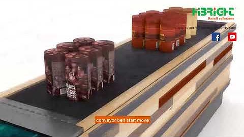 wooden pine decoration checkout counter with conveyor belt