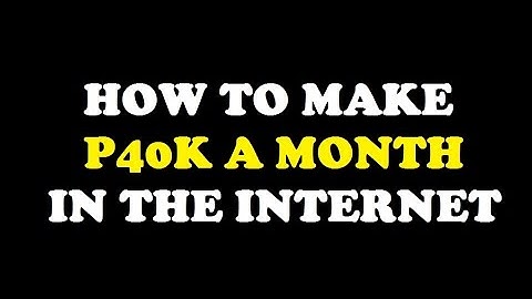 Make P40K A Month Trading Binary Options TAGALOG