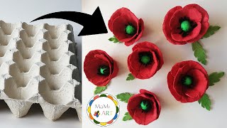 AMAZING HANDMADE! DIY ♻️ 🌹🌹 🌹 Flowers from egg cartons ♻️🌹 RECYCLING