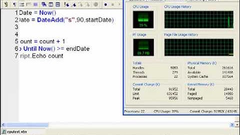 VBScript to create timed CPU Spike