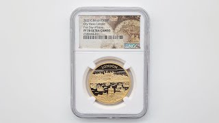2022 英国 エリザベス2世 都市景観 ロンドン 100ポンド 金貨 1オンス