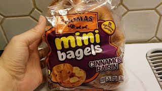 Having Cinnamon Raisin Thomas Mini Bagels for breakfast today (OFL 1608)