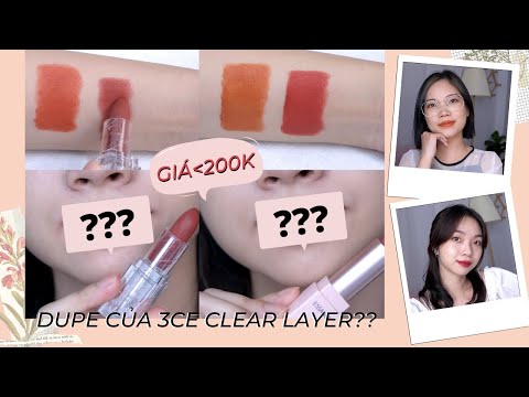 Swatch & Review ESSANCE LIP ROUGE VELVET + So sánh với 3CE Clear Layer | Trang & Tiên