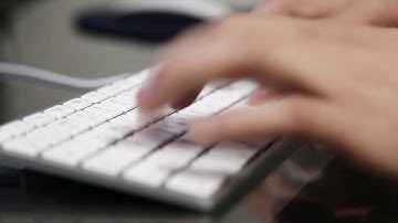 Businessman hands type on laptop keyboard(Free HD Video Footage Clip)