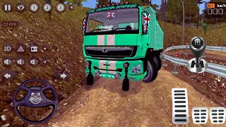 Heavy Bharat Benz Dumper Truck Driving In Heavy Off-road | Bus Simulator Indonesia (Bussid Mod)#29 screenshot 2