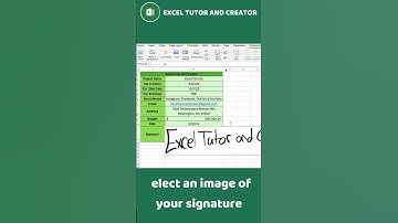 Adding Signature in Excel