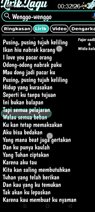 Lirik Lagu Wengo-Wengo