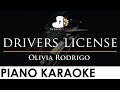 Olivia Rodrigo Drivers License Piano Karaoke Instrumental Cover With Lyrics 