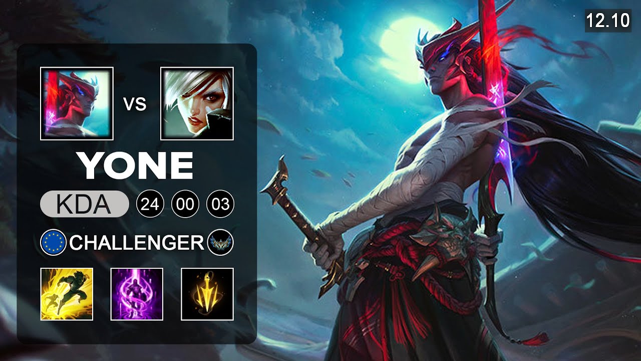 Yone vs Riven Top - EUW Challenger - Patch 12.10 Season 12 - YouTube