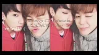 BTS Jimin \u0026 Jungkook - Christmas Day (Mistletoe by JB) [Rom Lyrics + Pictures]