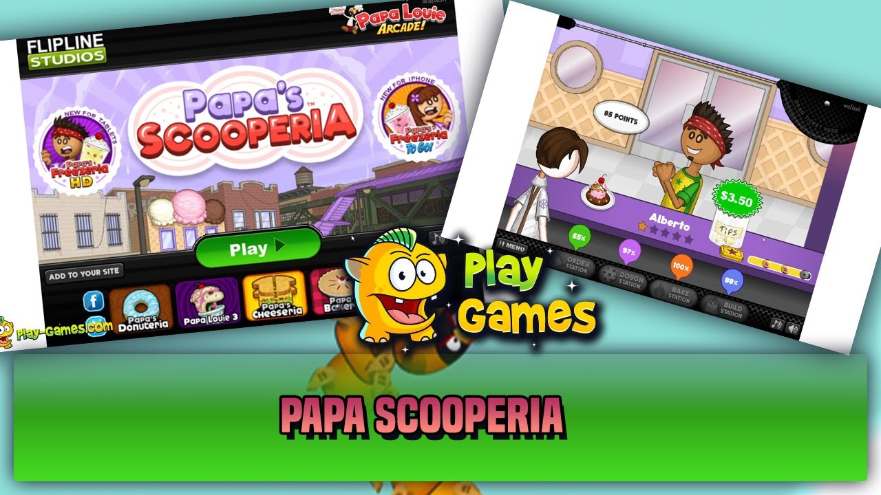 PAPA SCOOPERIA - Jogue Papa Scooperia Grátis no Jogos 101!