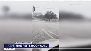Hail pummels majority of North Texas, tornado reported in Fannin County