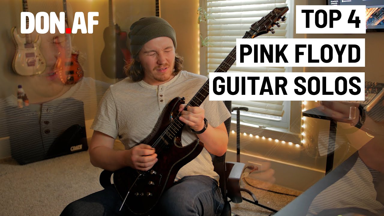 Top 4 Pink Floyd Solos Guitar Cover by Don Huntley YouTube