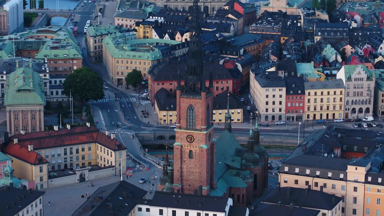 Sweden Stockholm 4k, Drone Footage From Above, Europe Travel Tour UHD