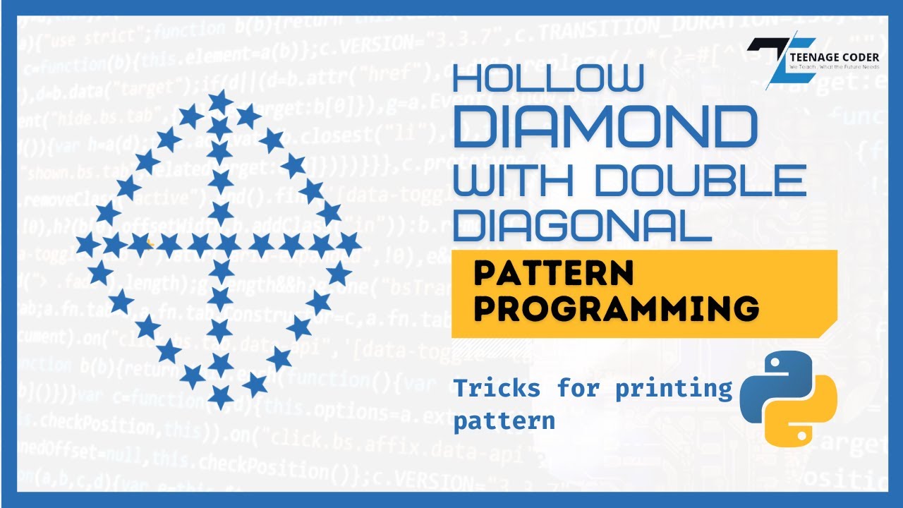 Hollow Diamond with Double Diagonal in Pattern Programming and How You ...