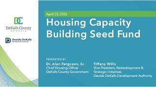 DeKalb Housing Capacity Building Seed Fund Info Session 04 23 26