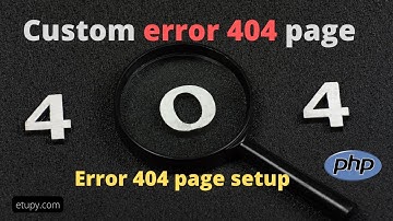 How to create custom 404 page in php | Live server test