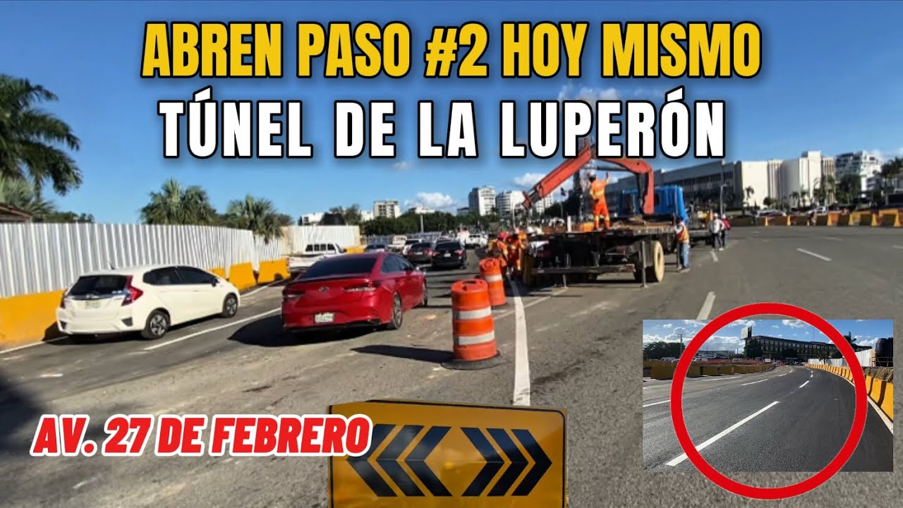 “Abren Otro Paso en el Techo del Túnel de la Av. Luperón con 27 de Febrero para Continuar Excavando”