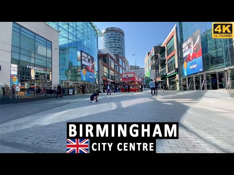 Birmingham City Centre Virtual Tour by Walk 4k | UK Travel 2023 by Stroll And Trek